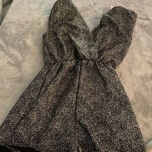 gold glittery romper
